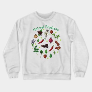 Vegan Natural Products Design Crewneck Sweatshirt